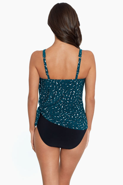 Miraclesuit Teal/Black Magicsuit Shadow Dot Winnie Tankini
