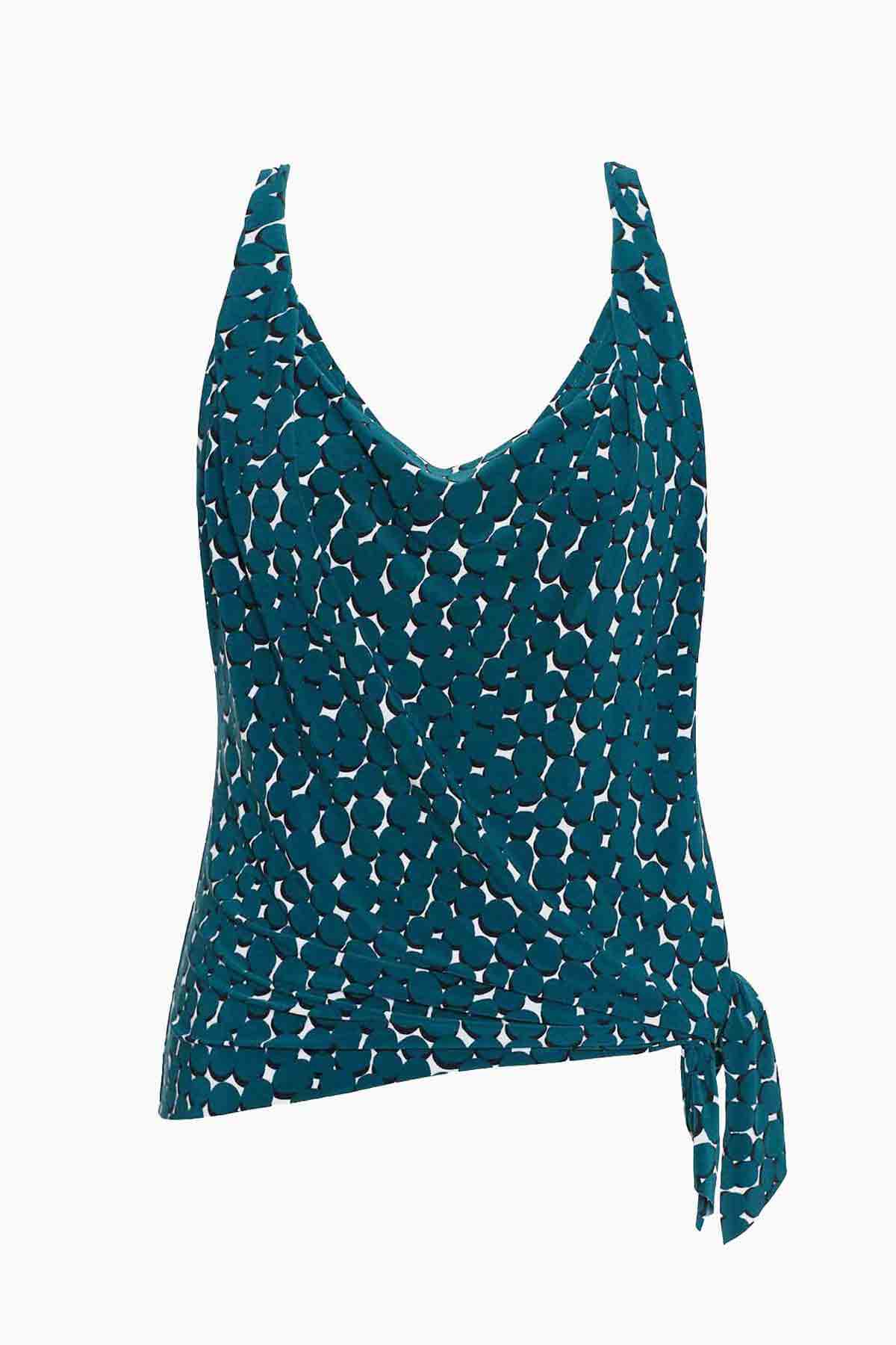 Miraclesuit Teal/Black Magicsuit Shadow Dot Winnie Tankini