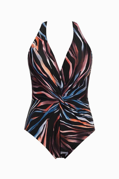 Miraclesuit Black/Multi Magicsuit Tigress Drew One Piece Swimsuit