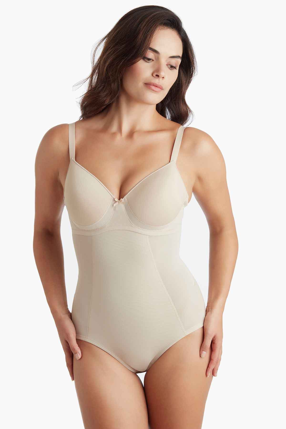 Miraclesuit Warm Beige/Nude TC Extra Firm Control Wonderful U Low Back BodyBriefer
