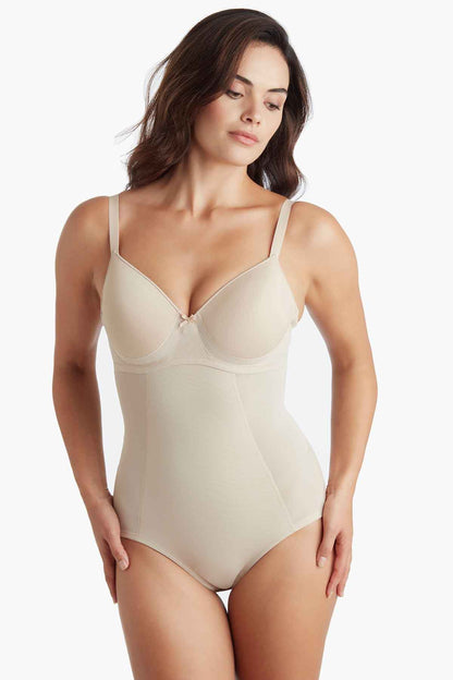 Miraclesuit Warm Beige/Nude TC Extra Firm Control Wonderful U Low Back BodyBriefer
