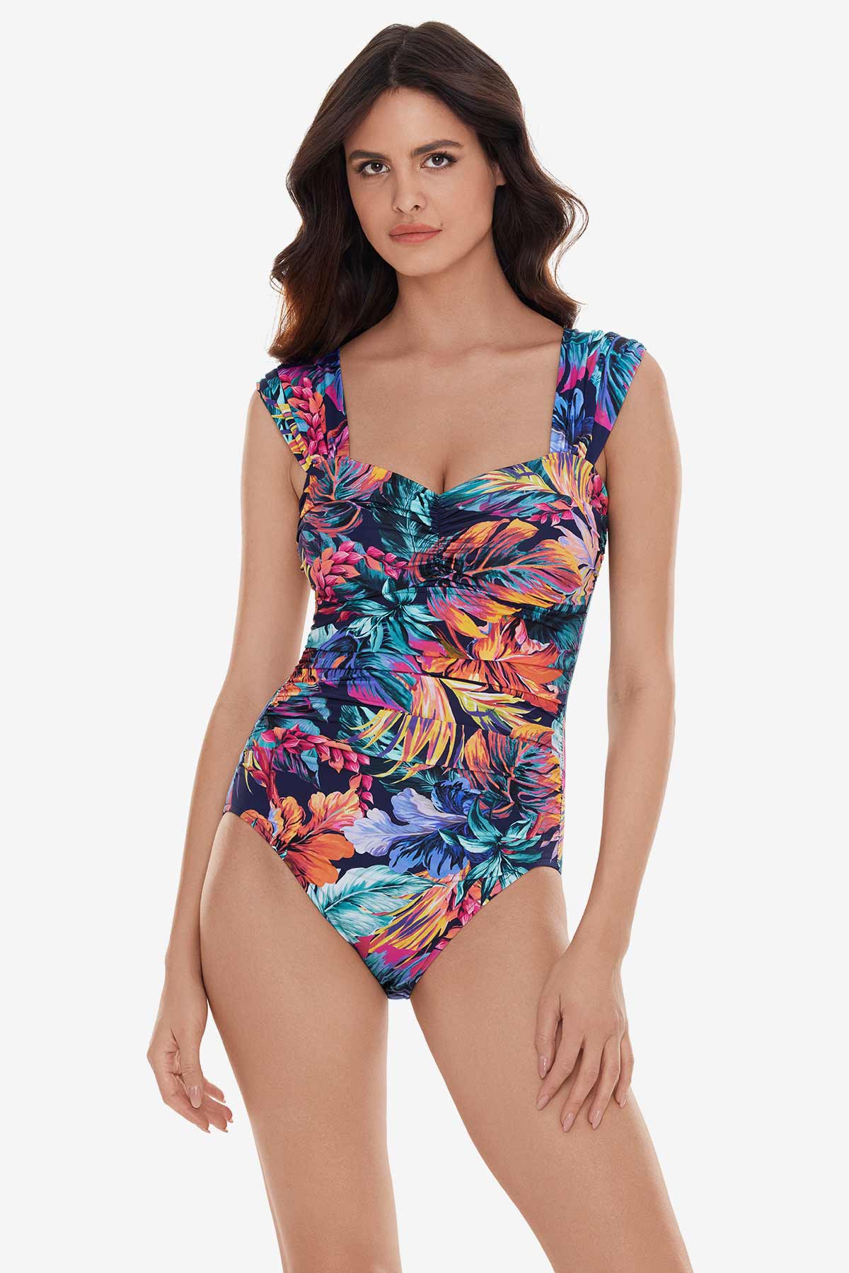 Miraclesuit Navy/Multi Natalie One Piece in Belize