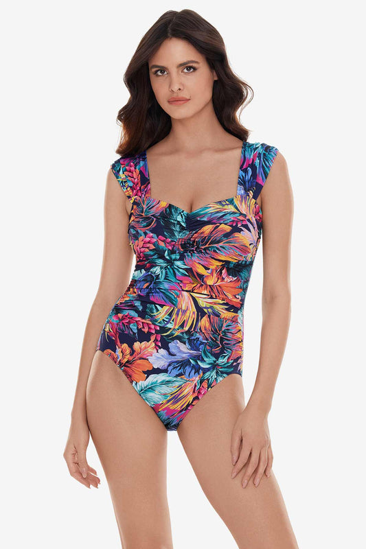 Miraclesuit Navy/Multi Natalie One Piece in Belize