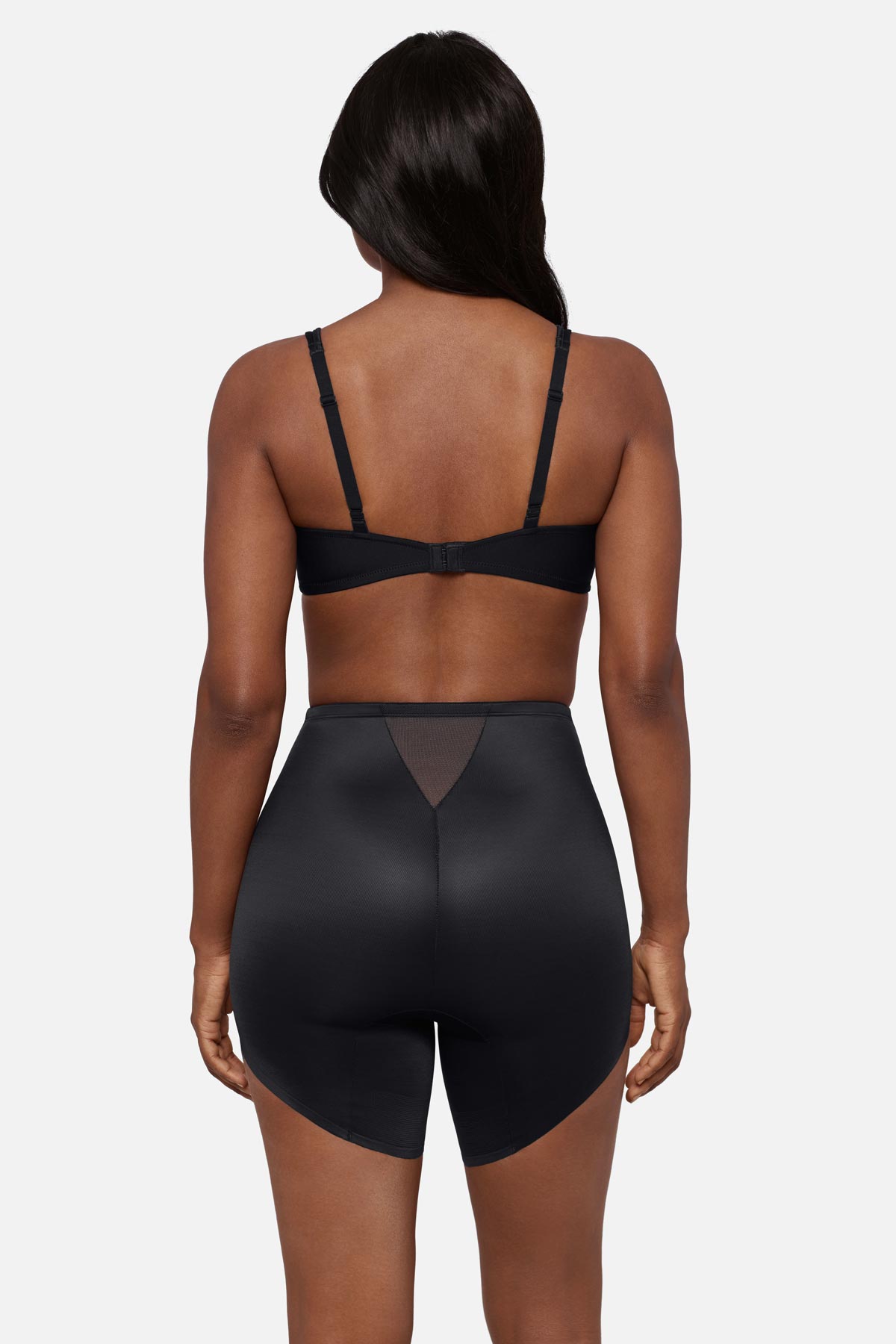 Miraclesuit Black Showstopped Slanted Hem Shaping Short