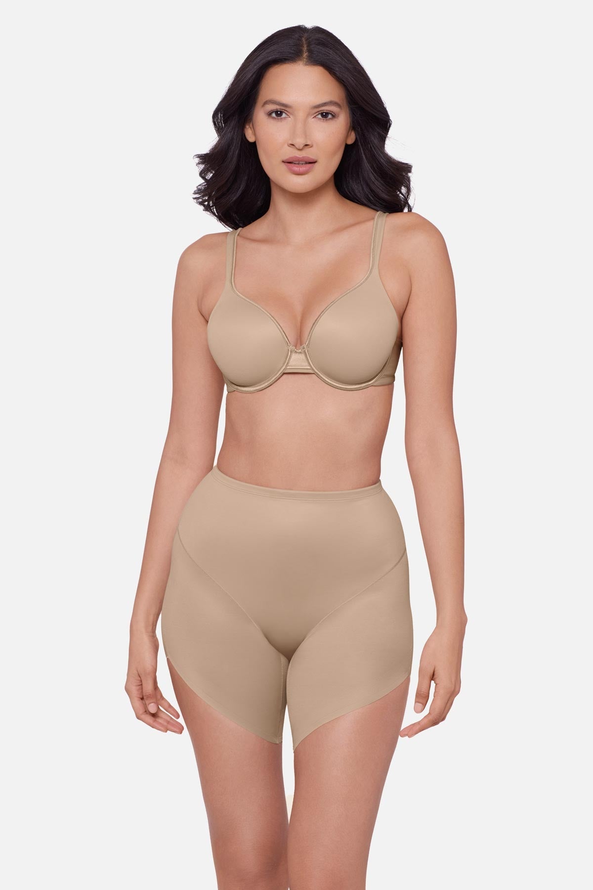 Miraclesuit Black Showstopped Slanted Hem Shaping Short
