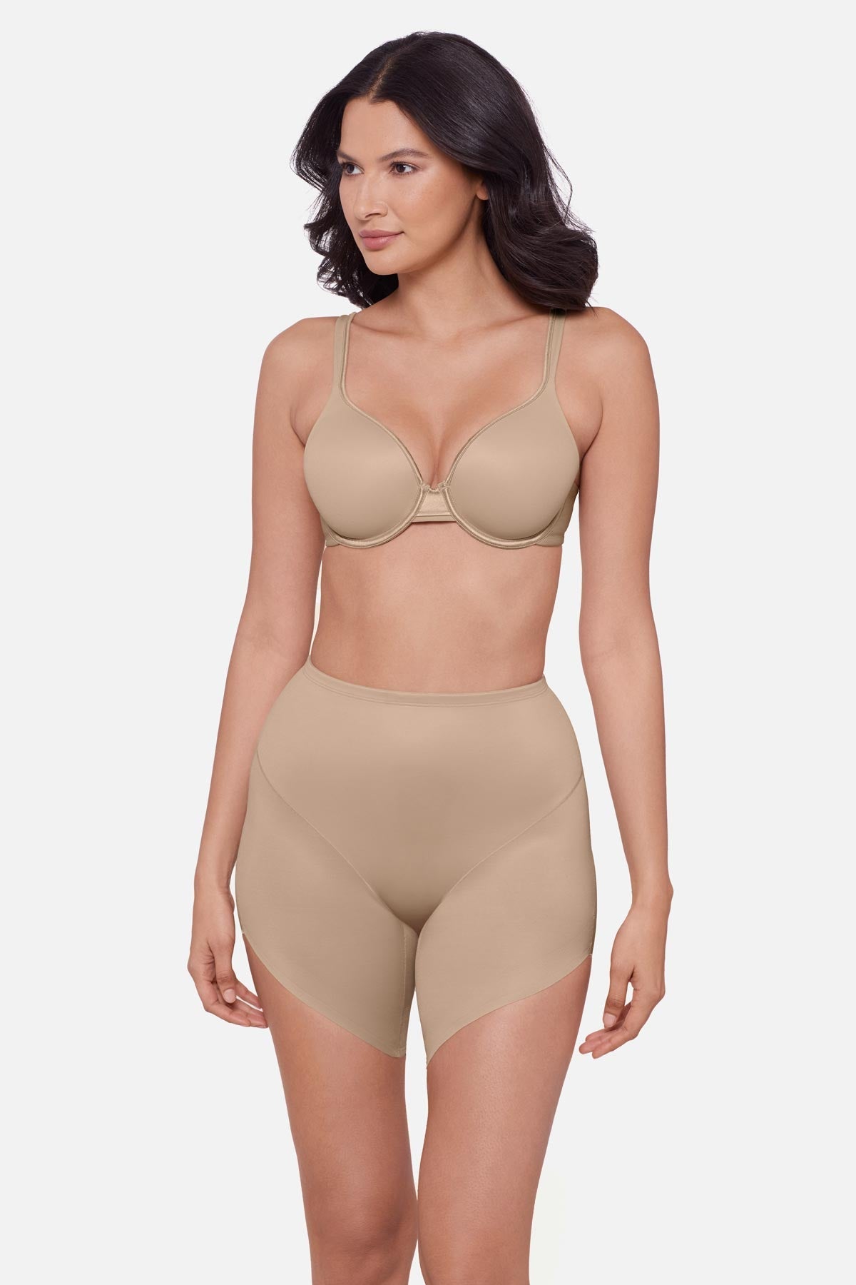 Miraclesuit Black Showstopped Slanted Hem Shaping Short