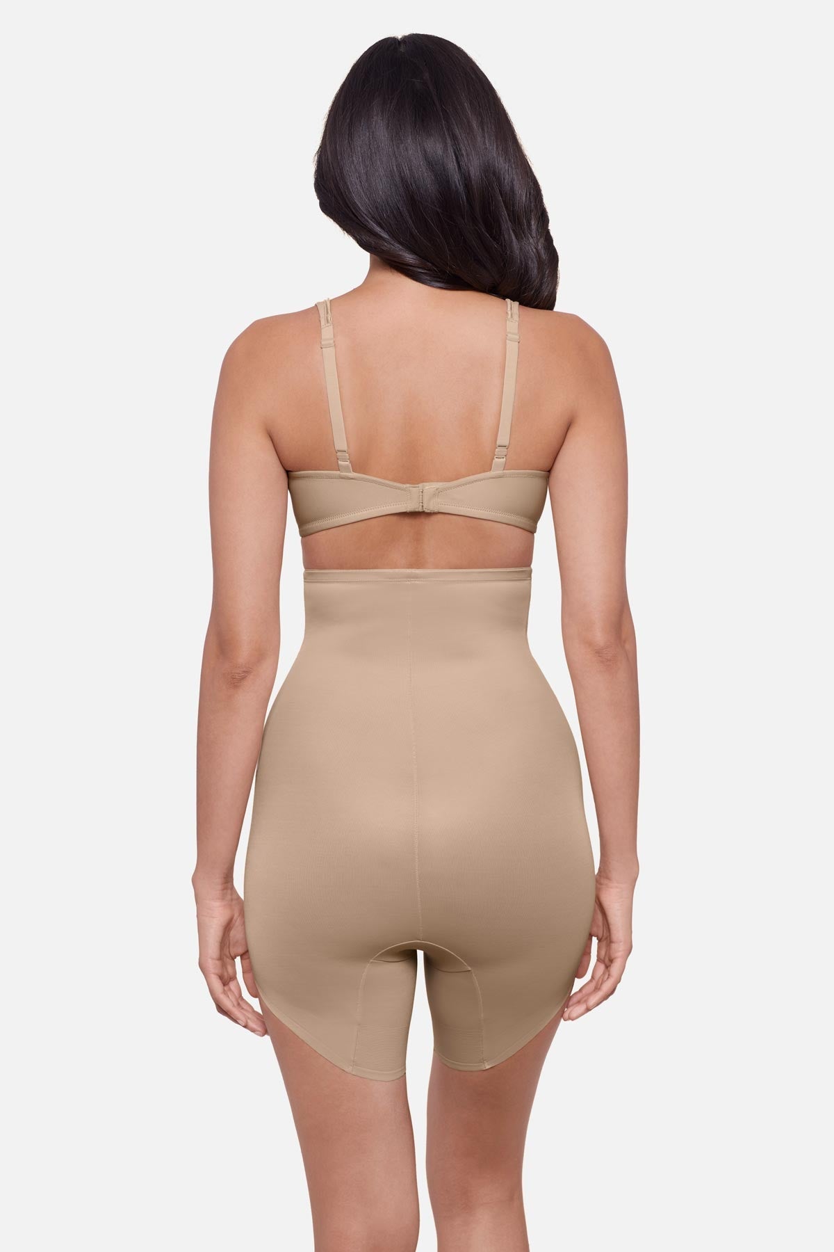 Miraclesuit Black Showstopped High Waist Slanted Hem Shaping Short