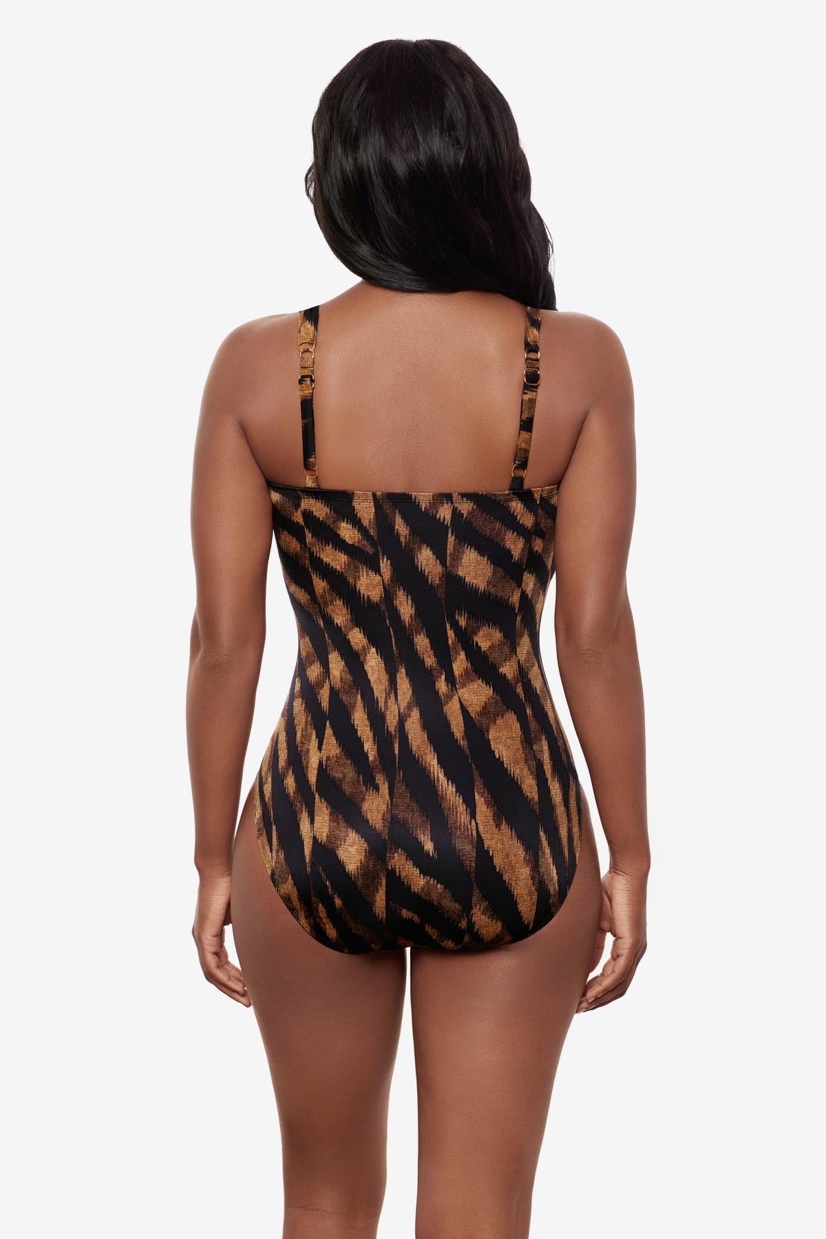 Miraclesuit Black/Brown Europa One Piece in Raya De Safari