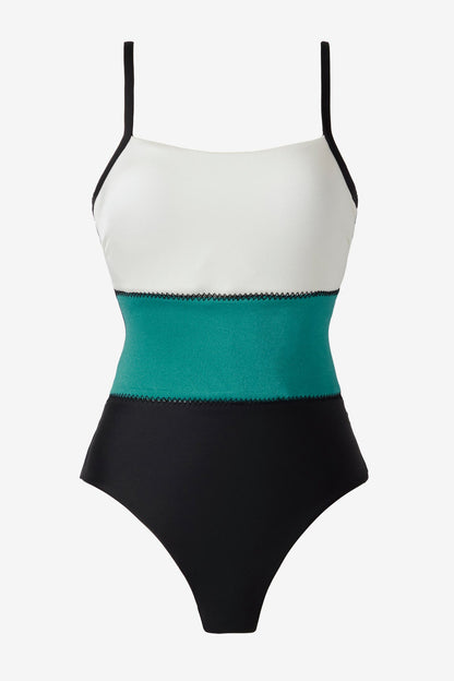 Miraclesuit Blue/Black Trifecta One Piece in Spectra