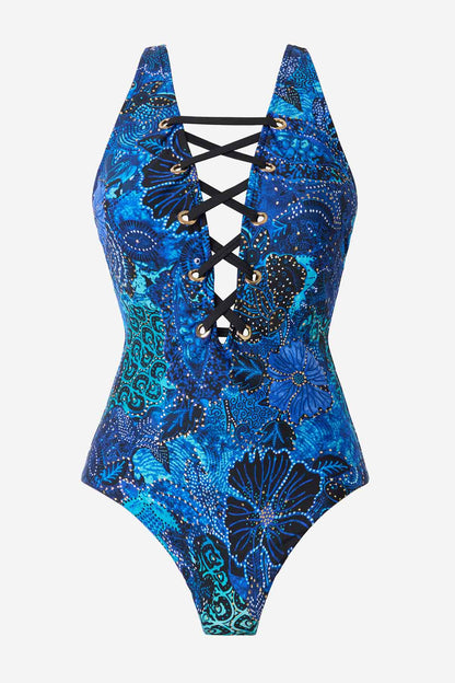 Miraclesuit Blue/Multi Magicsuit Jewels In The Nile Steffi One Piece Swimsuit