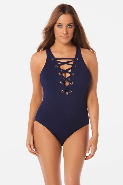 Miraclesuit New Moon Amoressa Lace Up One Piece