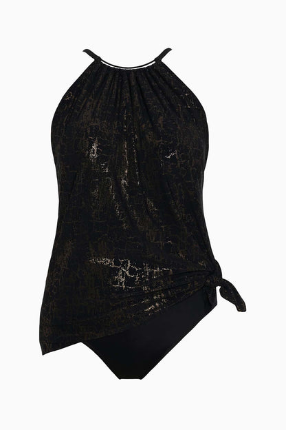Miraclesuit Black/Multi Magicsuit Komodo Parker Underwire One Piece Swim Dress