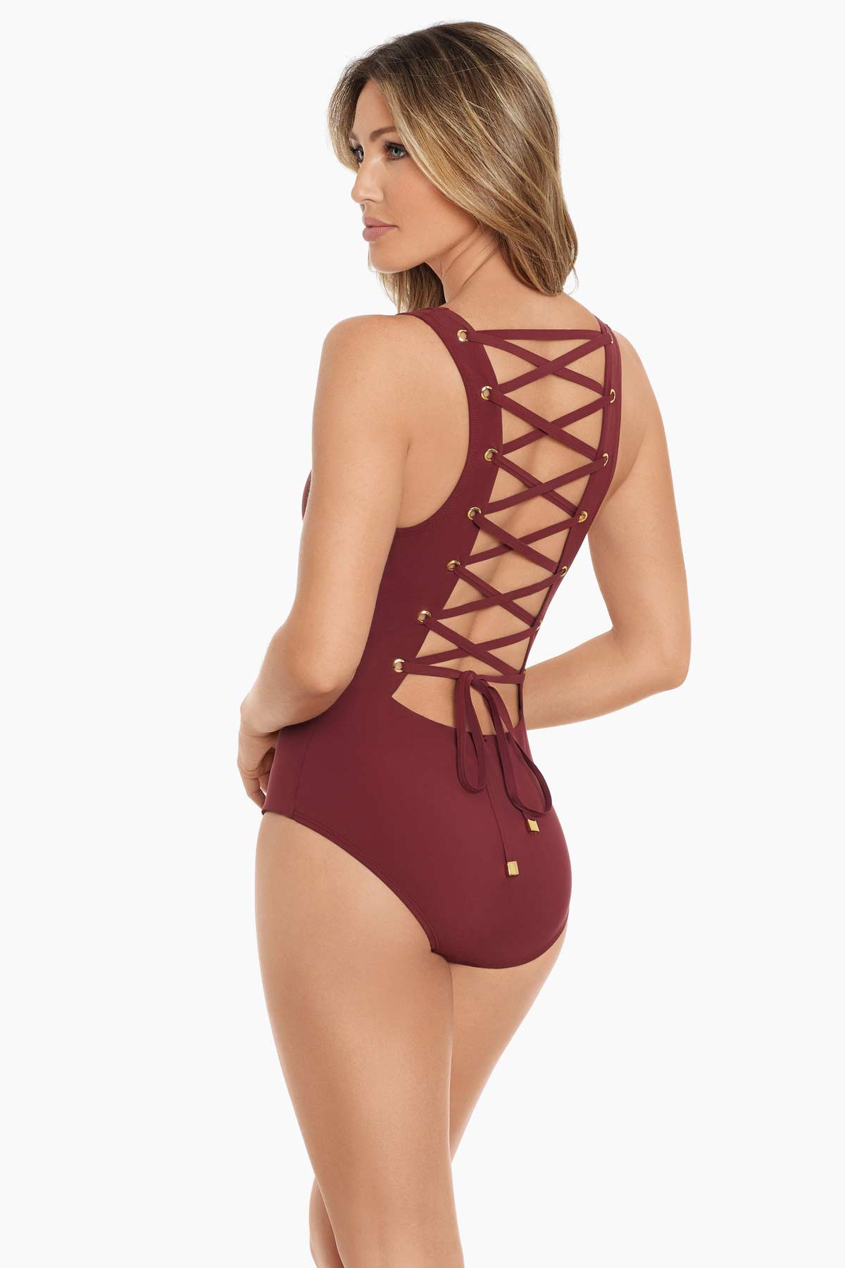Miraclesuit Chestnut Amoressa Solar Mercury One Piece Swimsuit
