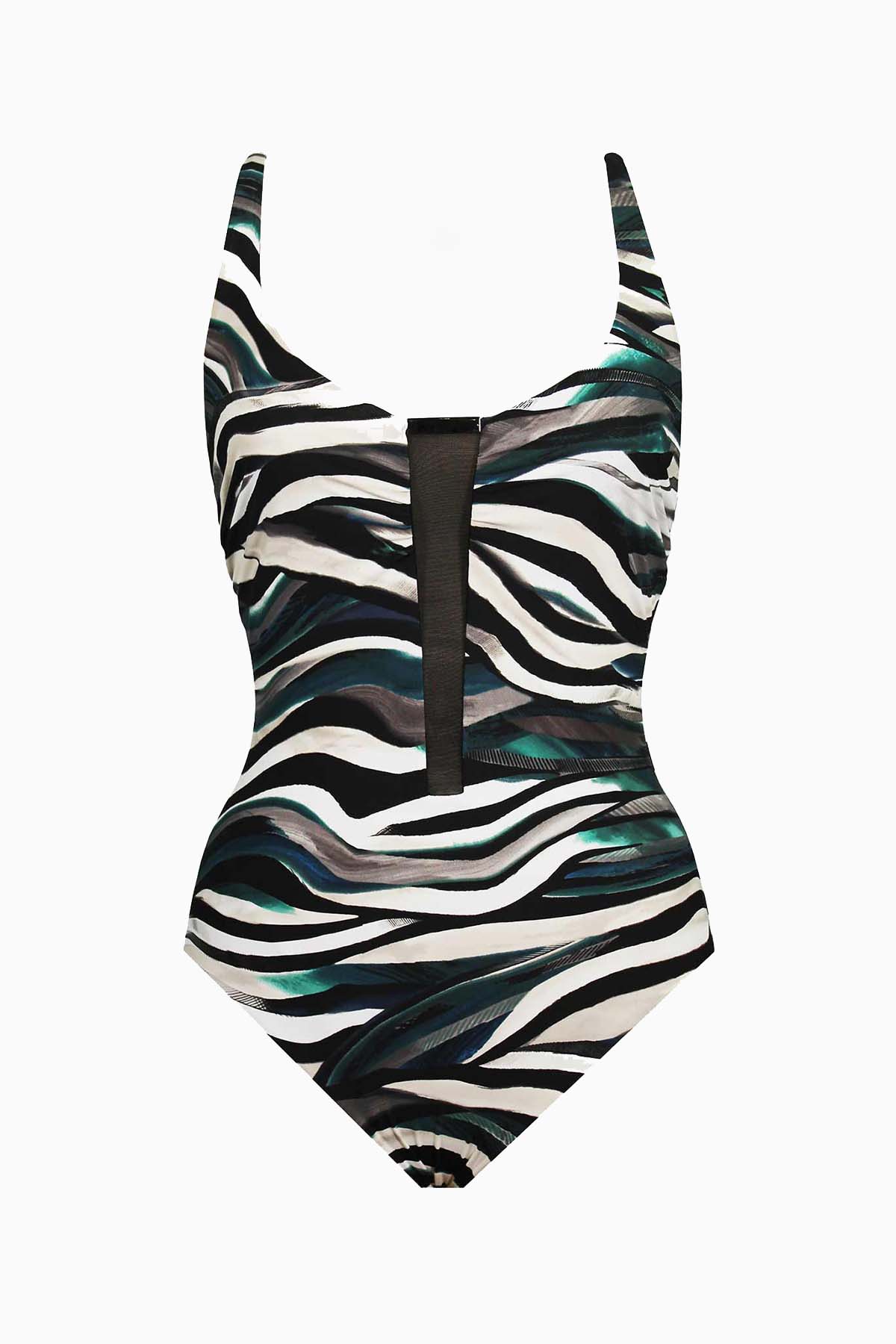Miraclesuit Blue Green Amoressa Yukon Nile One Piece Swimsuit