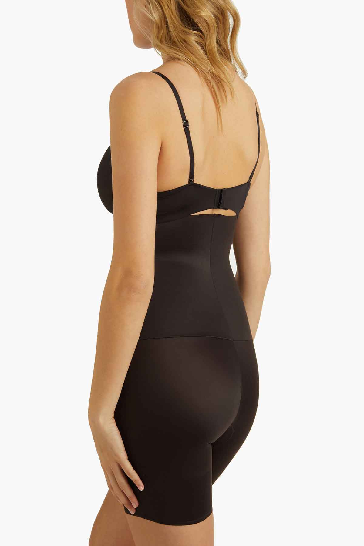Miraclesuit Black Comfy Curves Hi-Waist Long Leg Thigh Slimmer Shapewear