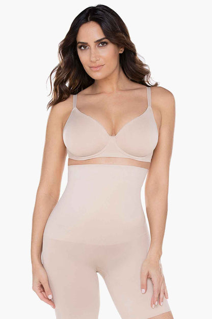 Miraclesuit Black Comfy Curves Hi-Waist Long Leg Thigh Slimmer Shapewear
