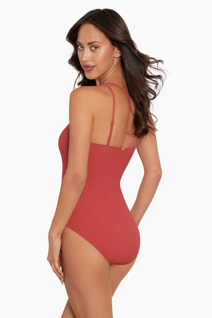 Miraclesuit Black Amoressa Elle Dorado 14K One Piece Swimsuit