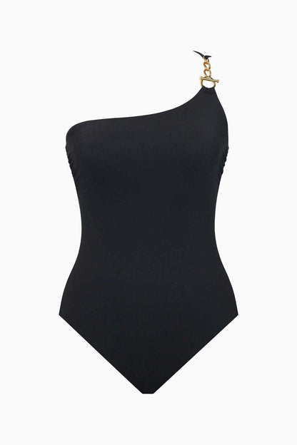 Miraclesuit Black Amoressa Elle Dorado 14K One Piece Swimsuit