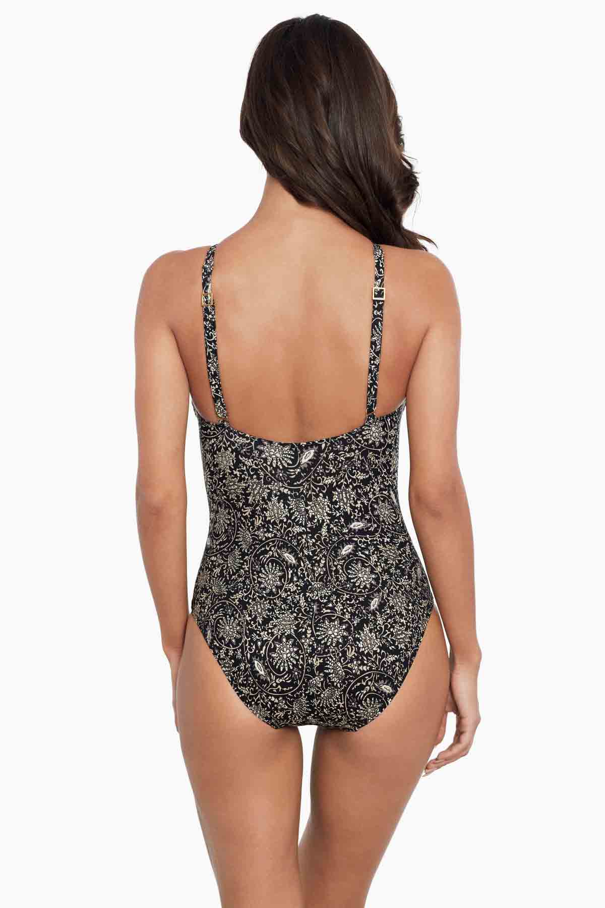 Miraclesuit Black/Multi Amoressa Montague Ghost One Piece Swimsuit
