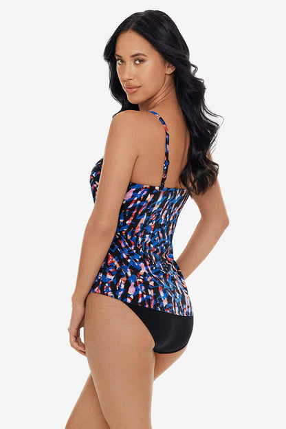 Miraclesuit Black/Multi Carma Tankini Top in Burano