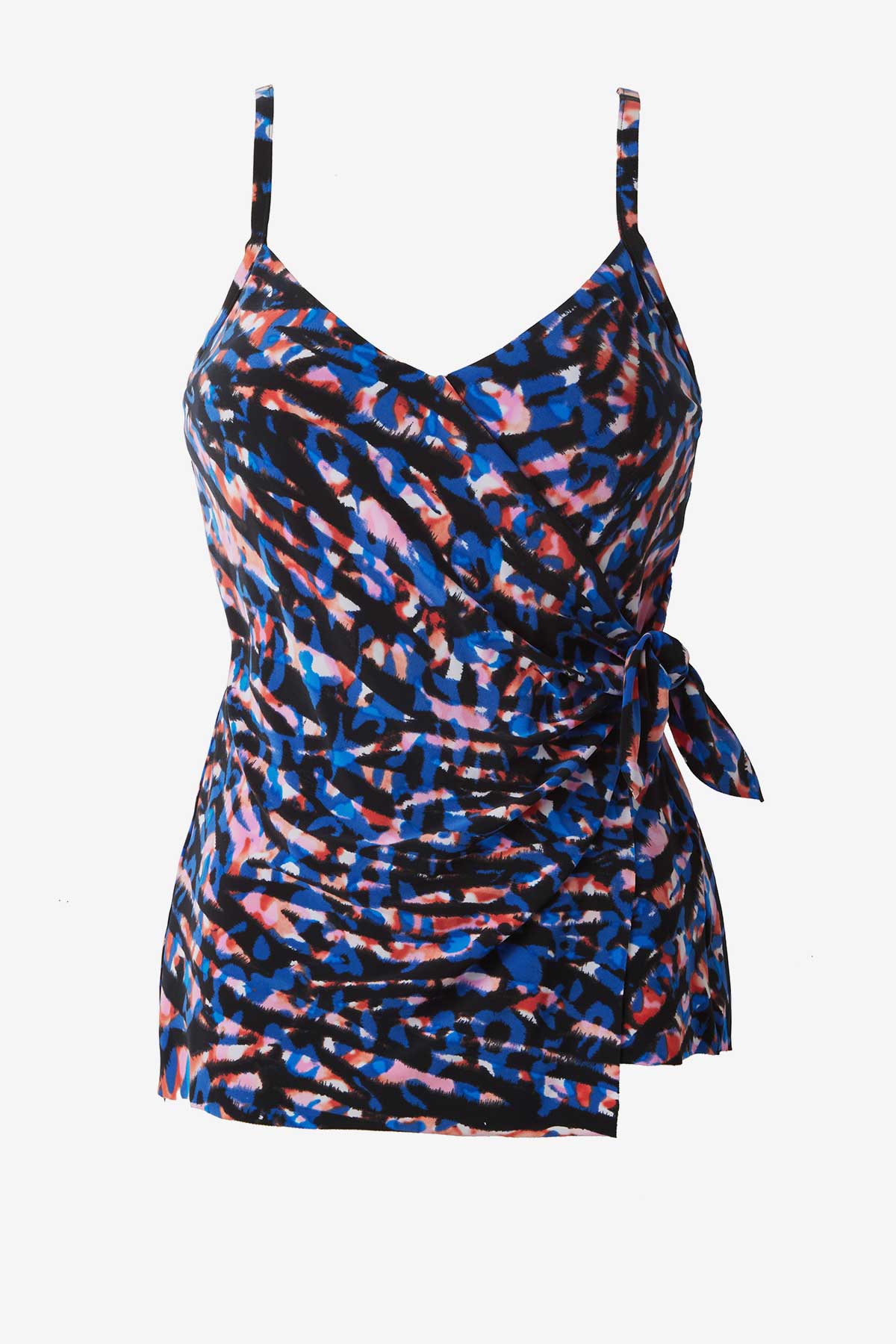 Miraclesuit Black/Multi Carma Tankini Top in Burano