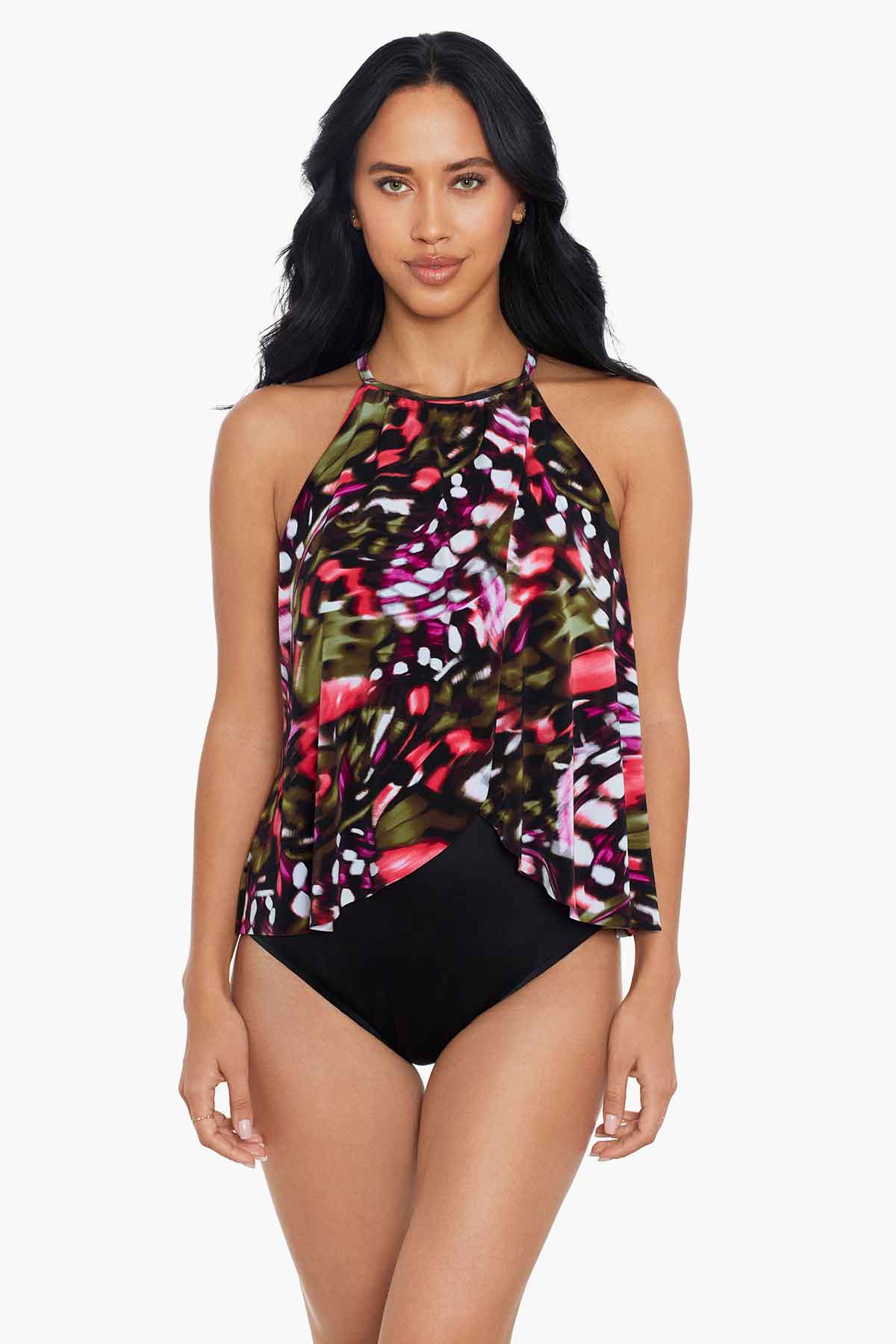 Miraclesuit Black/Multi Magicsuit Flutter Aubrey One Piece Swimsuit
