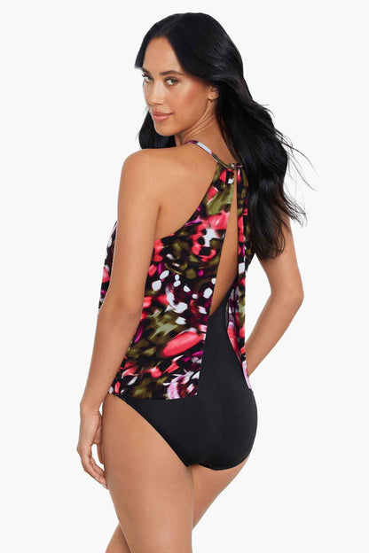 Miraclesuit Black/Multi Magicsuit Flutter Aubrey One Piece Swimsuit