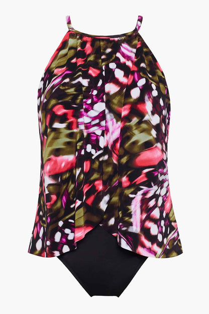 Miraclesuit Black/Multi Magicsuit Flutter Aubrey One Piece Swimsuit