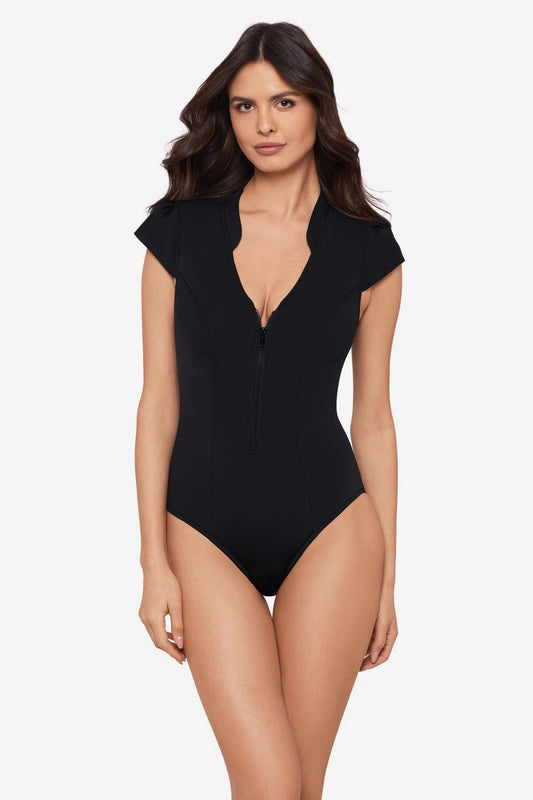 Miraclesuit Black Magicsuit Scuba Clara One Piece Swimsuit