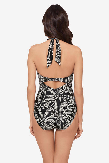 Miraclesuit Black/Multi Magicsuit Hearts Of Palm Joelle One Piece Swimsuit
