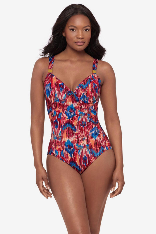 Miraclesuit Multi Siren One Piece Swimsuit in Ikat Dorado