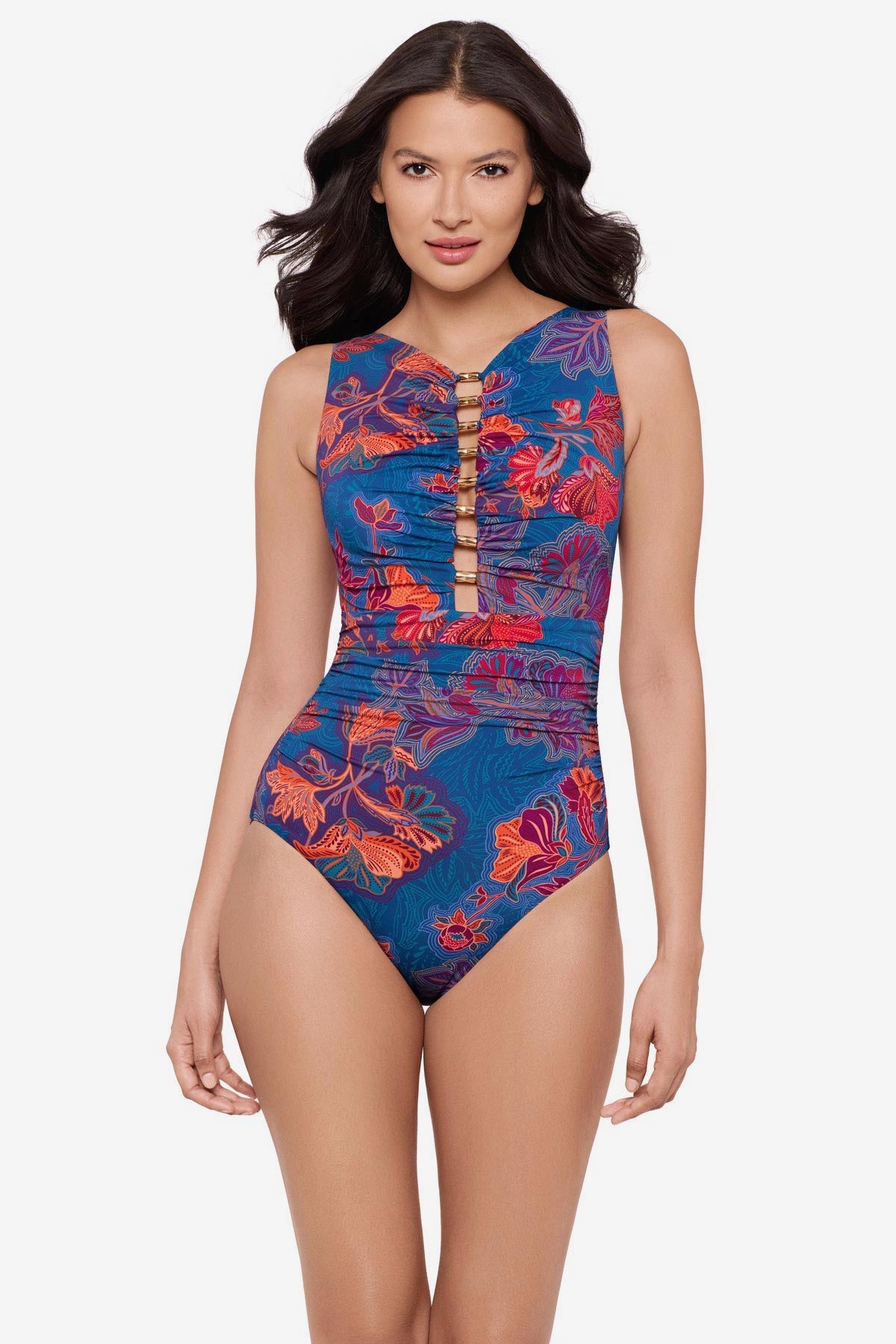 Miraclesuit Multi Swizzle One Piece Swimsuit in Decoupage