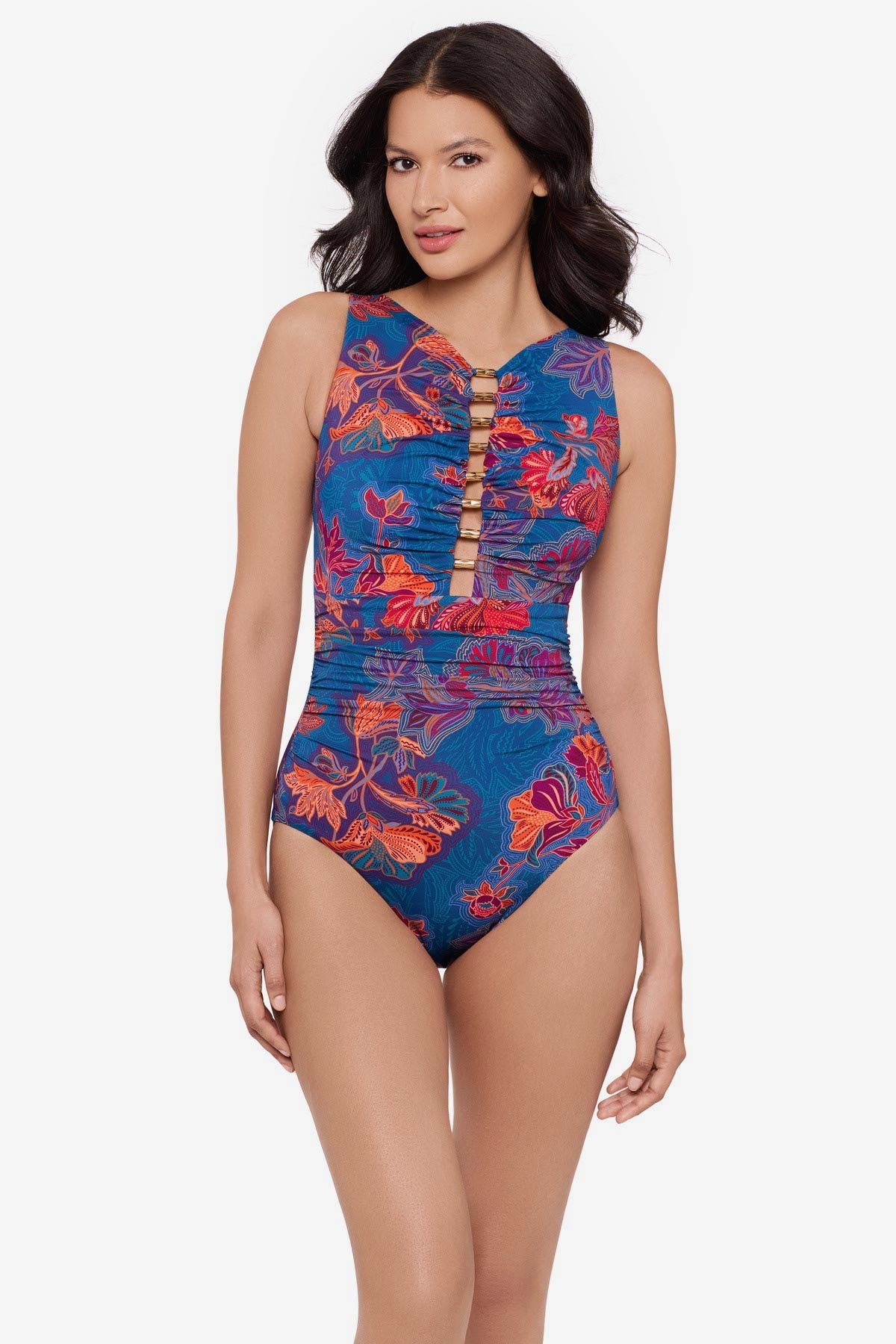 Miraclesuit Multi Swizzle One Piece Swimsuit in Decoupage