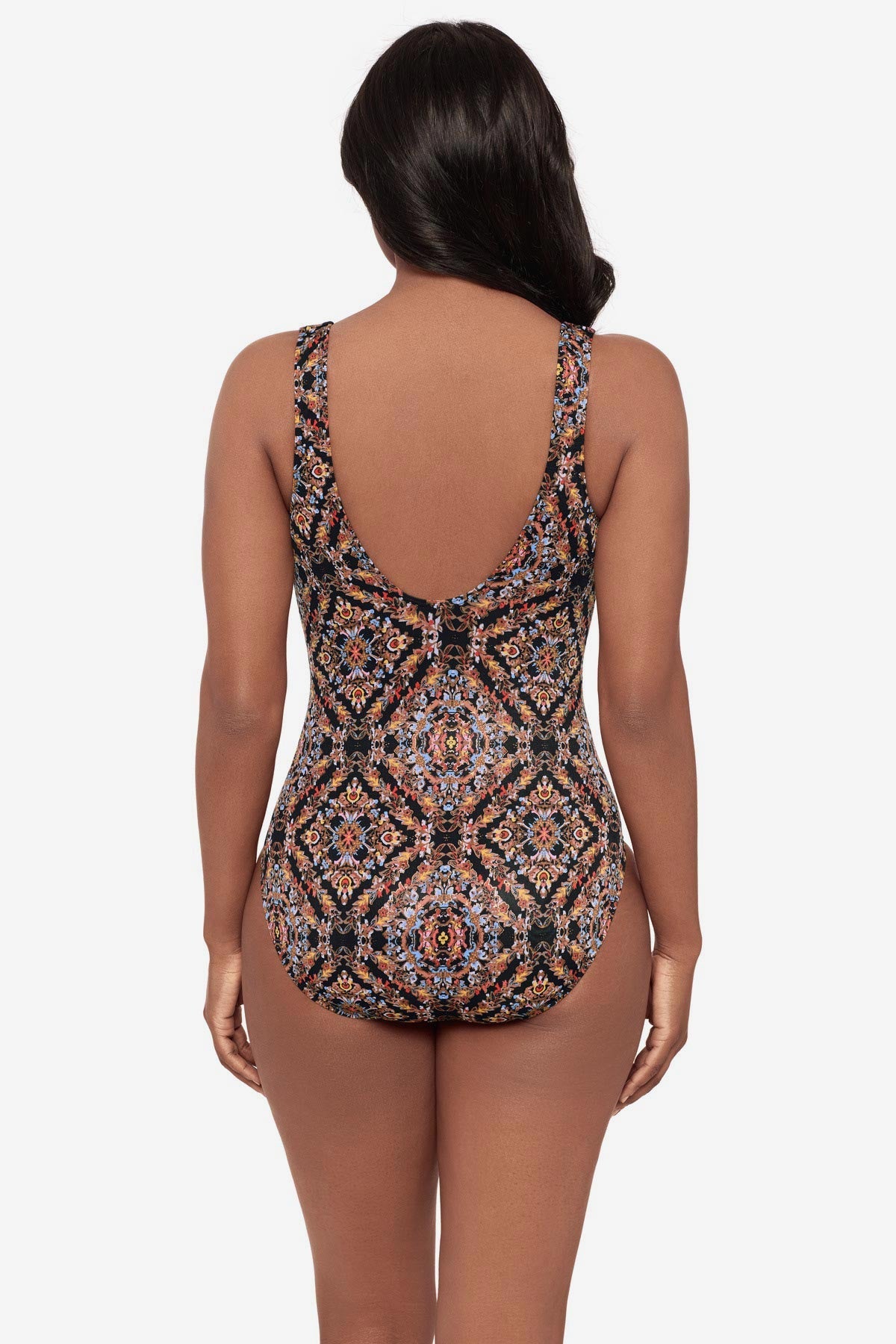 Miraclesuit Black/Multi Escape One Piece Swimsuit in Scandale