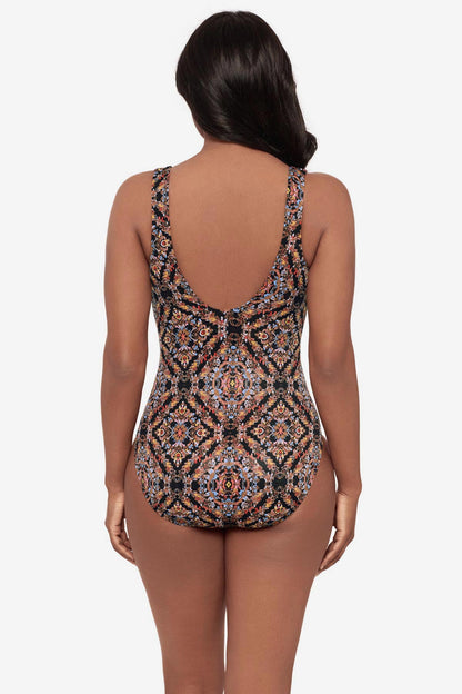 Miraclesuit Black/Multi Escape One Piece Swimsuit in Scandale