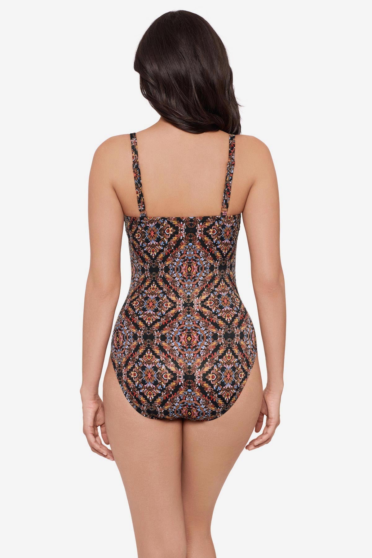 Miraclesuit Black/Multi Kara One Piece Swimsuit in Scandale