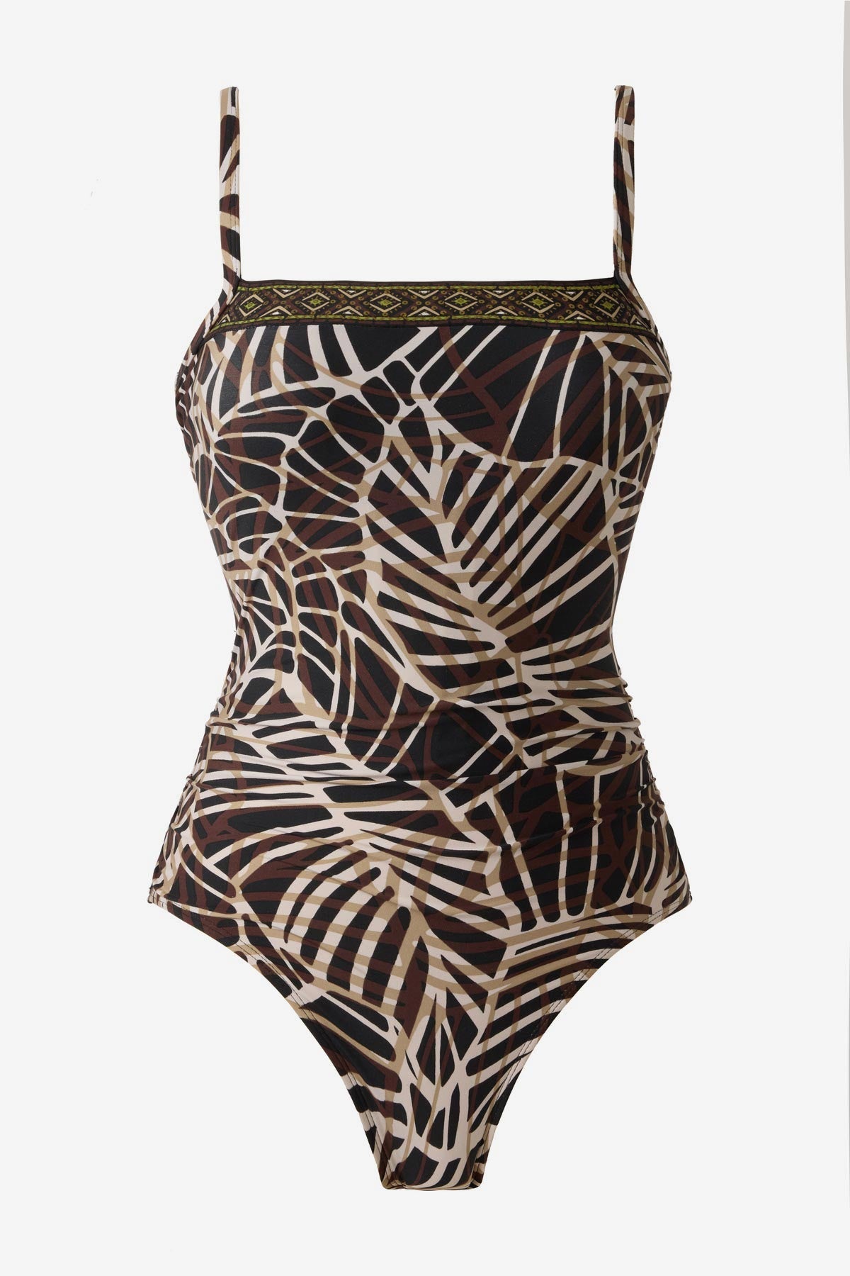 Miraclesuit Black/Multi Kara One Piece Swimsuit in Let's Be Fronds