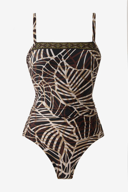 Miraclesuit Black/Multi Kara One Piece Swimsuit in Let's Be Fronds