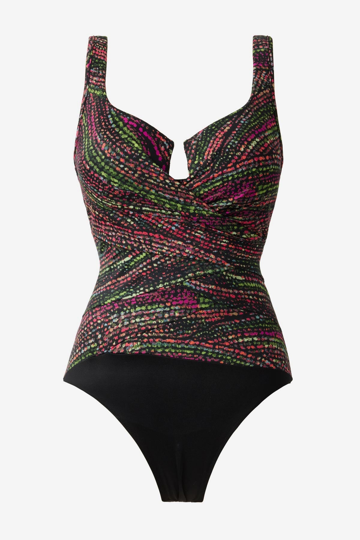 Miraclesuit Black/Multi Escape One Piece Swimsuit in Light Show