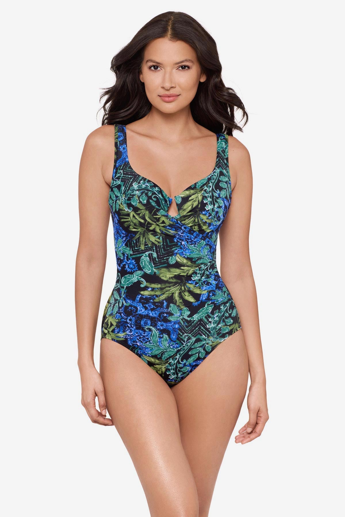 Miraclesuit Black/Multi Escape One Piece Swimsuit in Gasparilla
