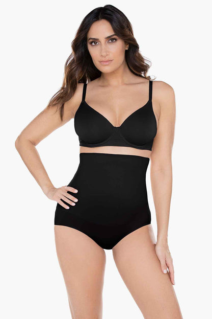 Miraclesuit Black Comfy Curves Hi Waist Brief Shapewear