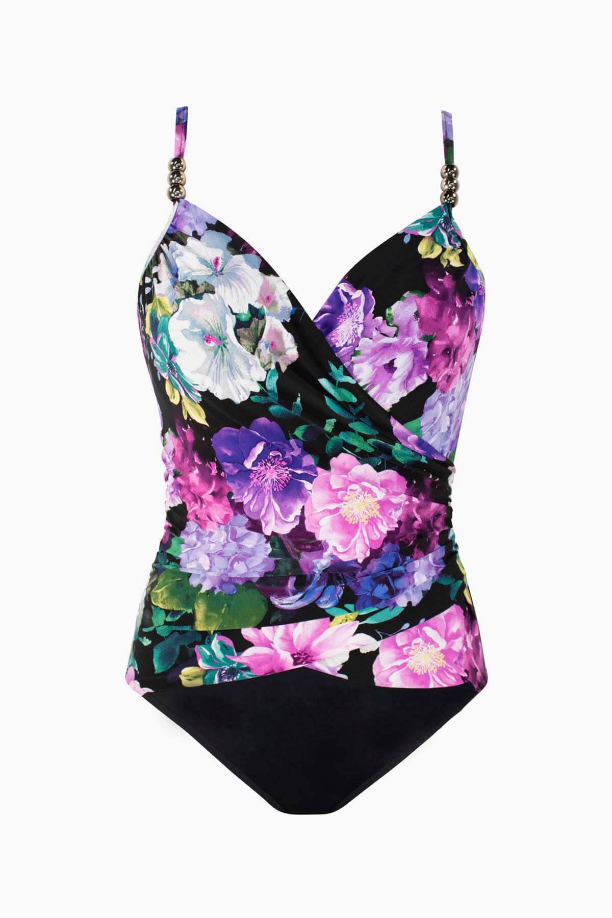 Miraclesuit Black/Multi Magicsuit New Romantic Louise One Piece Swimsuit