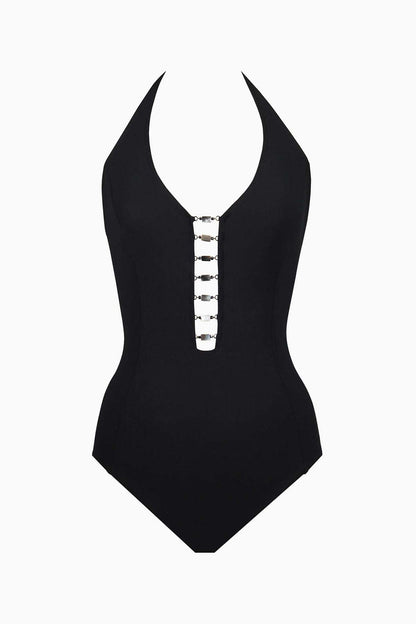 Miraclesuit Black Amoressa Northern Lights Lyra One Piece Swimsuit