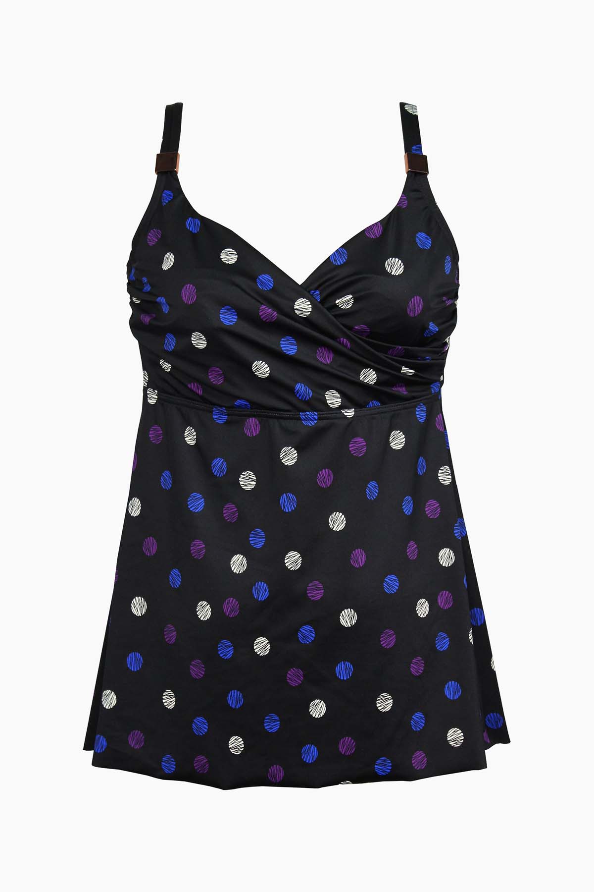 Miraclesuit Multi Spotted Surplice Tankini D-DDD Cup