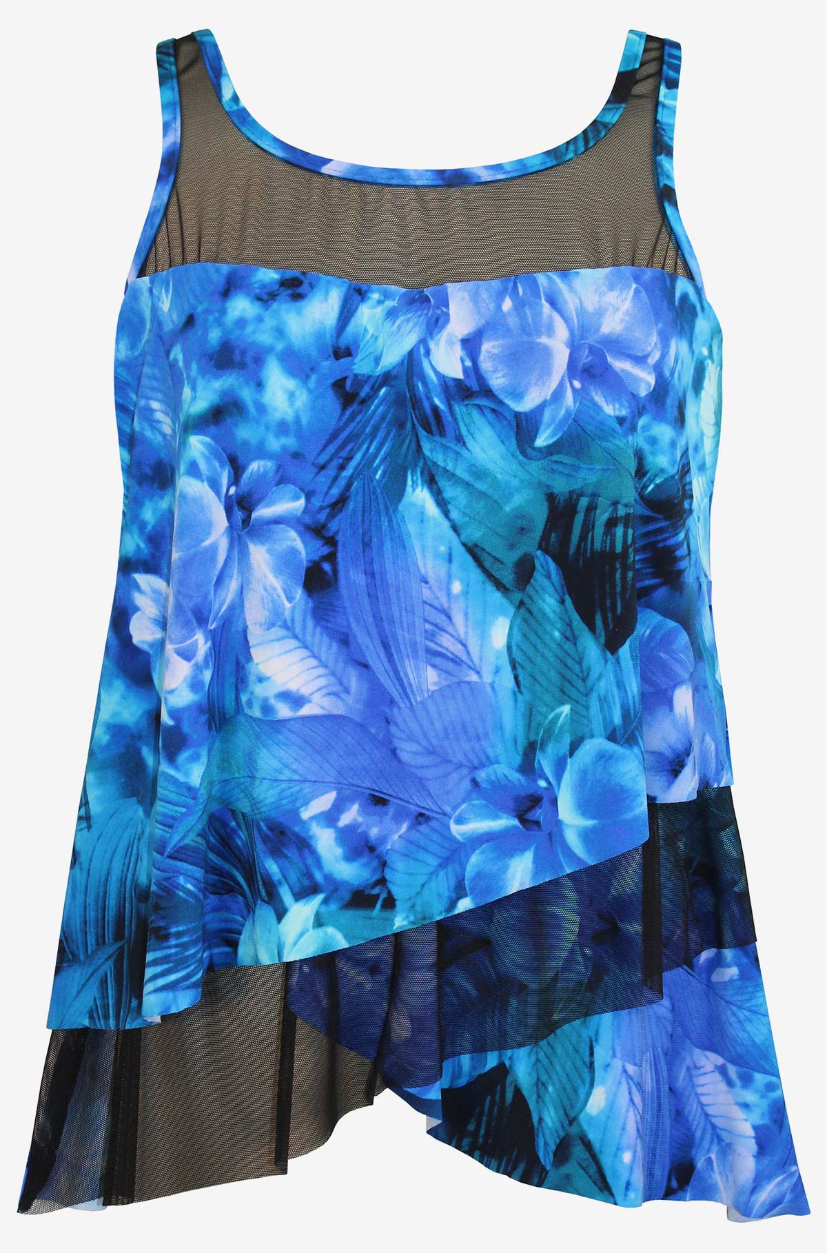 Miraclesuit Blue/Multi Plus Size Sous Marine Mirage Tankini Top