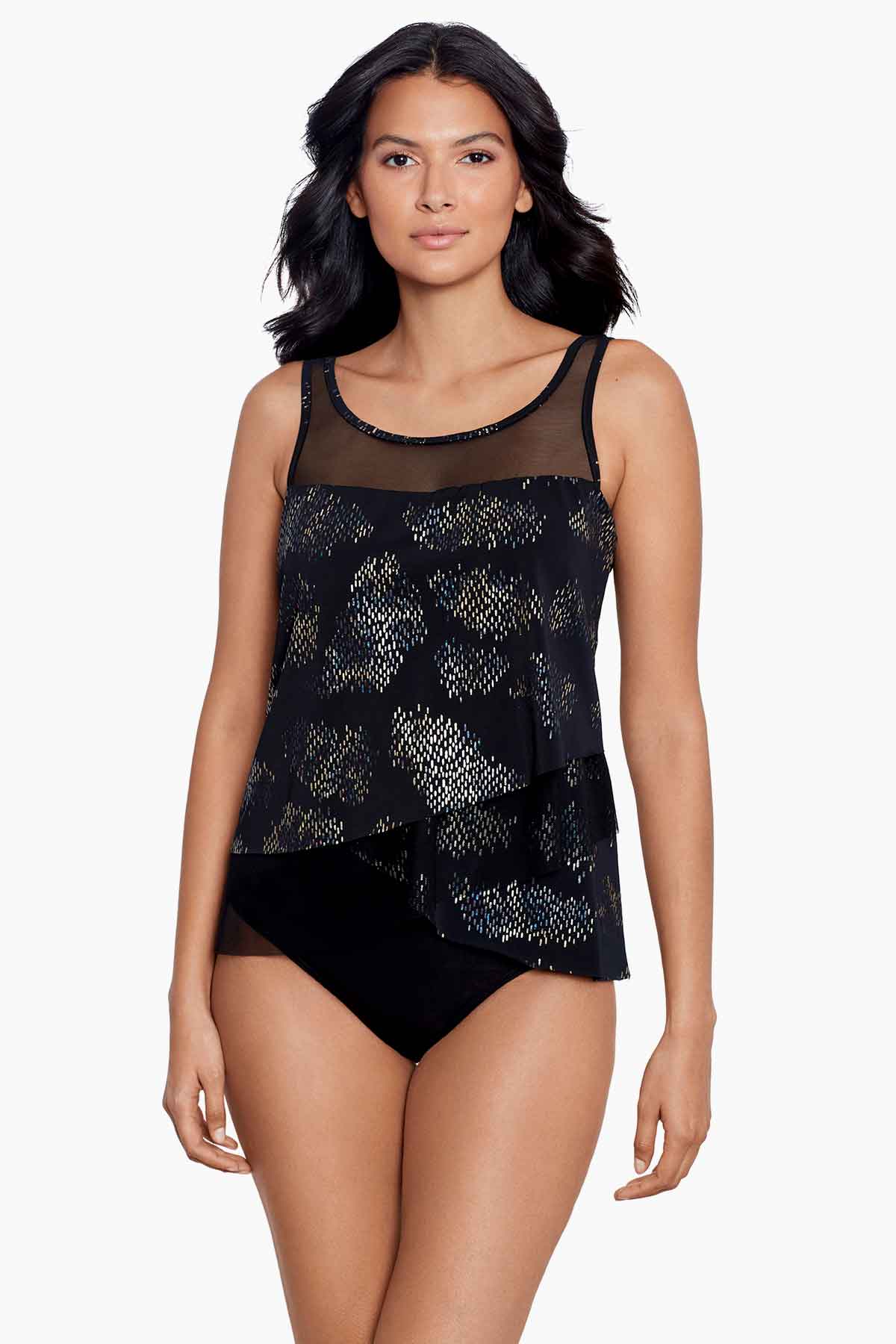 Miraclesuit Black/Multi Iridium Mirage Tankini