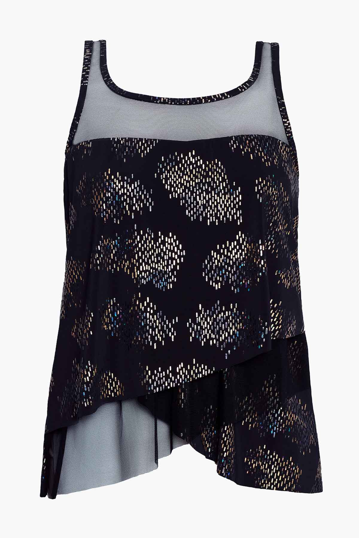 Miraclesuit Black/Multi Iridium Mirage Tankini