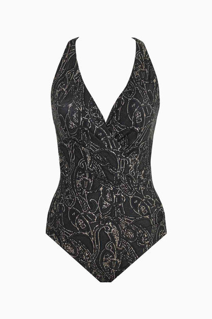 Miraclesuit Black Sultana Wrapsody One Piece Swimsuit