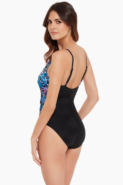 Miraclesuit Blue/Multi Magicsuit Social Butterfly Lisa One Piece Swimsuit