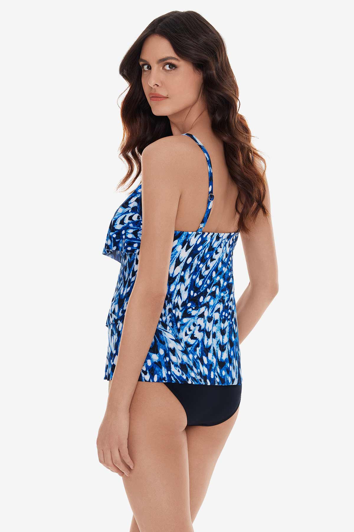 Miraclesuit Blue/Multi Chloe Tankini Top in Quill